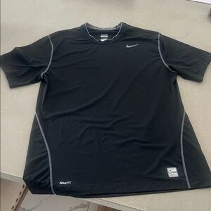 Nike Black Performance Tee with Gray Trim